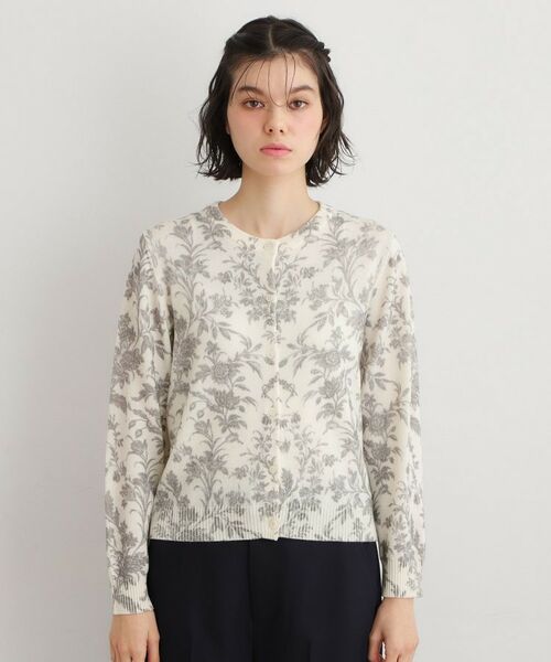 LAURA ASHLEY / ローラ アシュレイ カーディガン・ボレロ | 【ウール100％／洗える／同柄アイテムあり】ロイド柄 プリントニットカーディガン | 詳細5