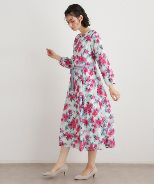 LAURA ASHLEY / ローラ アシュレイ ロング・マキシ丈ワンピース | 【洗える/同柄アイテムあり】フリーサム ヘイズ柄ワンピース | 詳細2