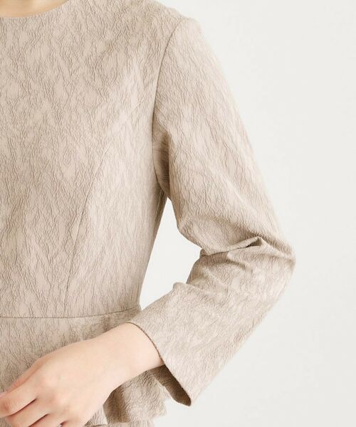 LAURA ASHLEY / ローラ アシュレイ ロング・マキシ丈ワンピース | ペプラム風ジャカードワンピース | 詳細14