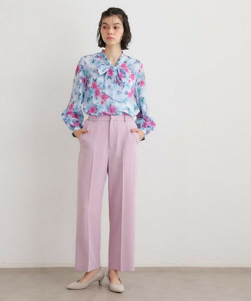 LAURA ASHLEY / ローラ アシュレイ パンツ | 【洗える/ウエストゴム仕様】カラーストレートパンツ | 詳細10