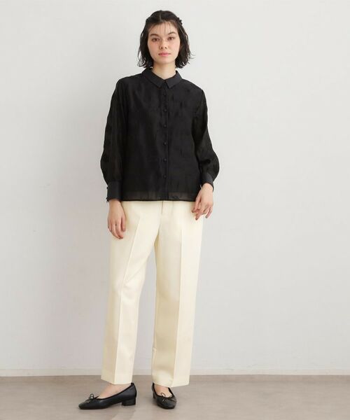 LAURA ASHLEY / ローラ アシュレイ パンツ | 【洗える/ウエストゴム仕様】カラーストレートパンツ | 詳細2