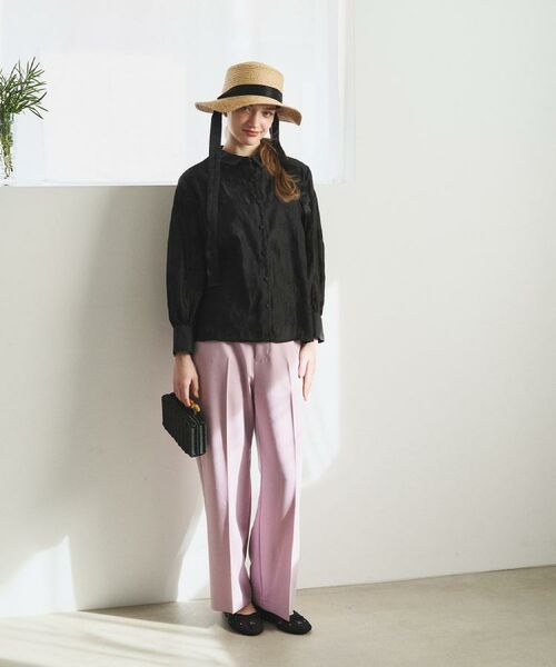 LAURA ASHLEY / ローラ アシュレイ パンツ | 【洗える／ウエストゴム仕様】カラーストレートパンツ | 詳細20