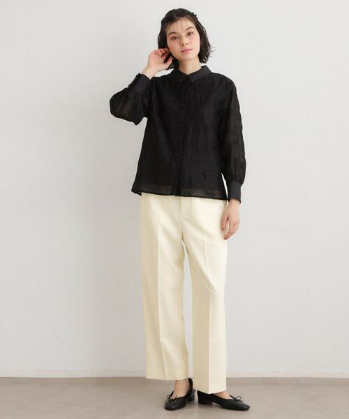 LAURA ASHLEY / ローラ アシュレイ パンツ | 【洗える/ウエストゴム仕様】カラーストレートパンツ | 詳細3