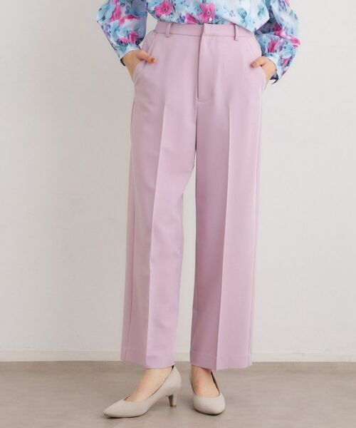 LAURA ASHLEY / ローラ アシュレイ パンツ | 【洗える/ウエストゴム仕様】カラーストレートパンツ | 詳細9