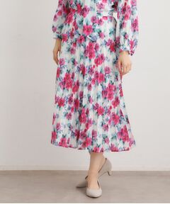 LAURA ASHLEY / ローラ アシュレイ ロング・マキシ丈スカート | 【手洗い可／同柄アイテムあり】フリーサム ヘイズ柄 プリーツスカート