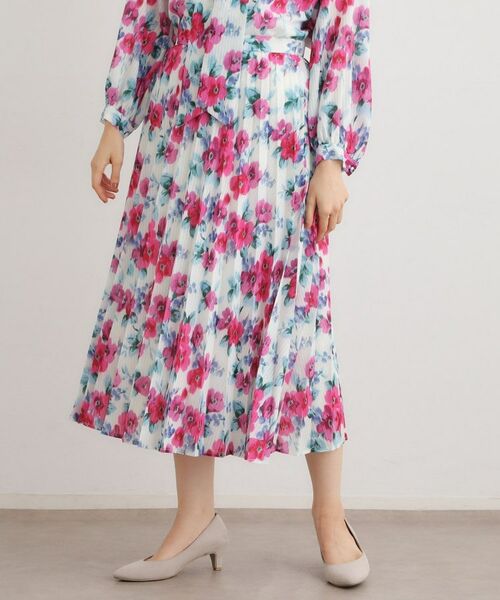 LAURA ASHLEY / ローラ アシュレイ ロング・マキシ丈スカート | 【手洗い可／同柄アイテムあり】フリーサム ヘイズ柄 プリーツスカート | 詳細1