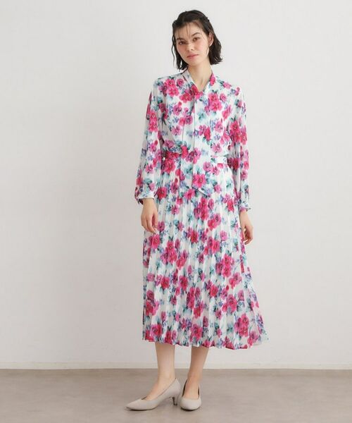 LAURA ASHLEY / ローラ アシュレイ ロング・マキシ丈スカート | 【手洗い可／同柄アイテムあり】フリーサム ヘイズ柄 プリーツスカート | 詳細2