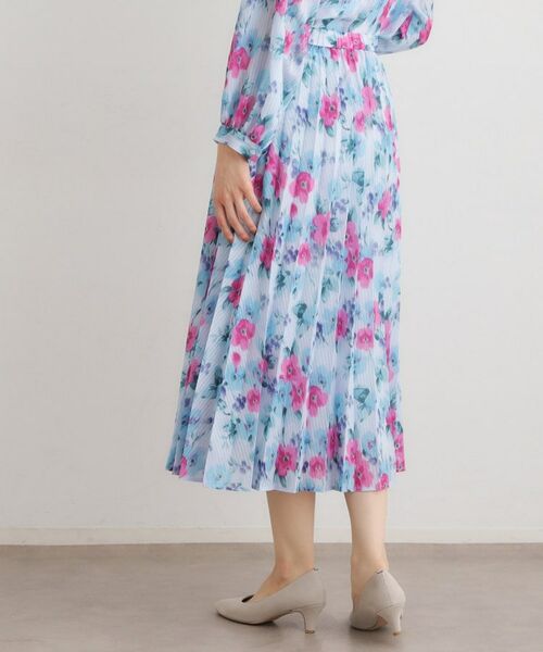 LAURA ASHLEY / ローラ アシュレイ ロング・マキシ丈スカート | 【手洗い可／同柄アイテムあり】フリーサム ヘイズ柄 プリーツスカート | 詳細5