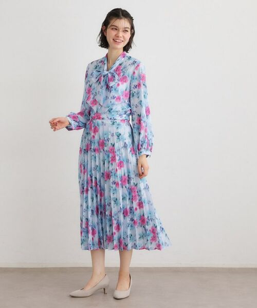 LAURA ASHLEY / ローラ アシュレイ ロング・マキシ丈スカート | 【手洗い可／同柄アイテムあり】フリーサム ヘイズ柄 プリーツスカート | 詳細6