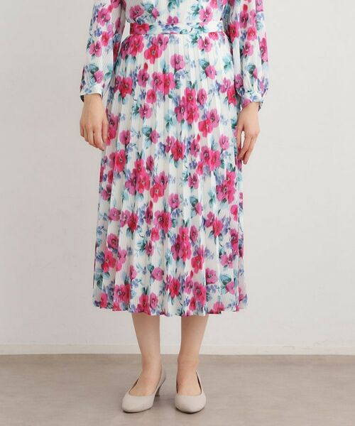 LAURA ASHLEY / ローラ アシュレイ ロング・マキシ丈スカート | 【手洗い可／同柄アイテムあり】フリーサム ヘイズ柄 プリーツスカート | 詳細9