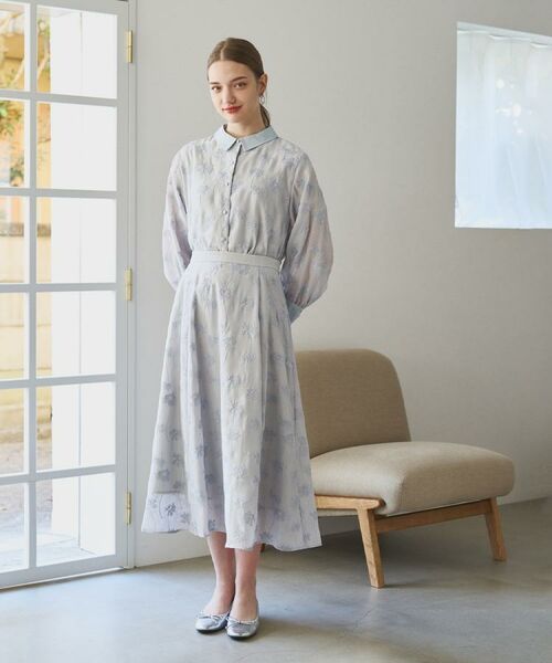 LAURA ASHLEY / ローラ アシュレイ ロング・マキシ丈スカート | 【セットアップ可】ランズウィック柄 刺繍フレアスカート | 詳細16