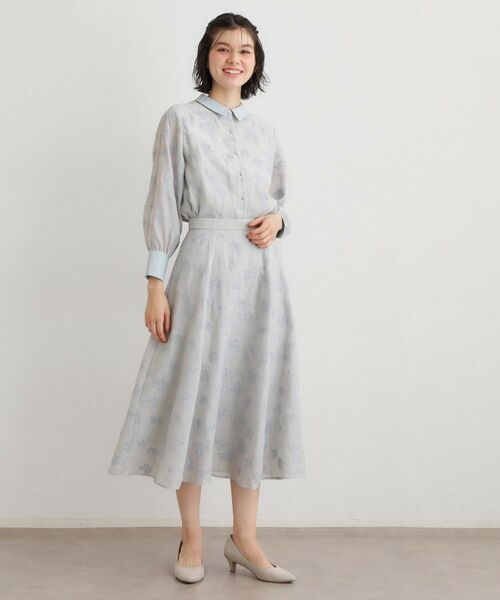 LAURA ASHLEY / ローラ アシュレイ ロング・マキシ丈スカート | 【セットアップ可】ランズウィック柄 刺繍フレアスカート | 詳細6