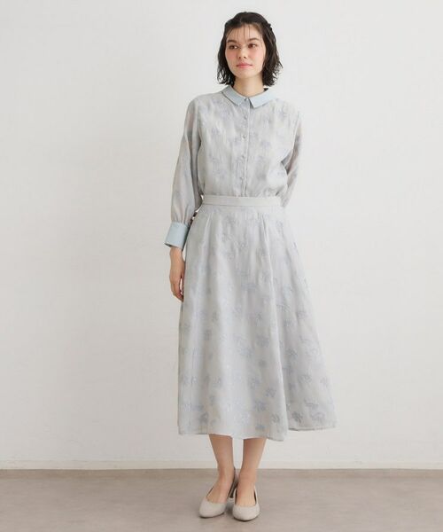 LAURA ASHLEY / ローラ アシュレイ ロング・マキシ丈スカート | 【セットアップ可】ランズウィック柄 刺繍フレアスカート | 詳細7