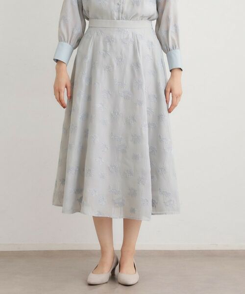 LAURA ASHLEY / ローラ アシュレイ ロング・マキシ丈スカート | 【セットアップ可】ランズウィック柄 刺繍フレアスカート | 詳細9