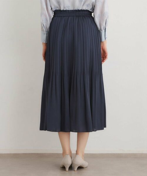 LAURA ASHLEY / ローラ アシュレイ ロング・マキシ丈スカート | 【定番人気！洗える／ウエストゴム仕様】ソフトサテンプリーツスカート | 詳細15