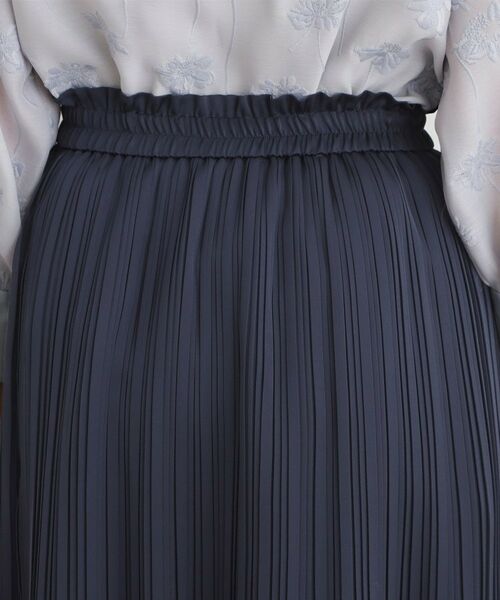 LAURA ASHLEY / ローラ アシュレイ ロング・マキシ丈スカート | 【定番人気！洗える／ウエストゴム仕様】ソフトサテンプリーツスカート | 詳細17