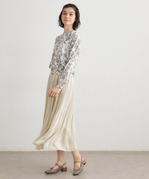 LAURA ASHLEY / ローラ アシュレイ ロング・マキシ丈スカート | 【定番人気！洗える／ウエストゴム仕様】ソフトサテンプリーツスカート | 詳細3