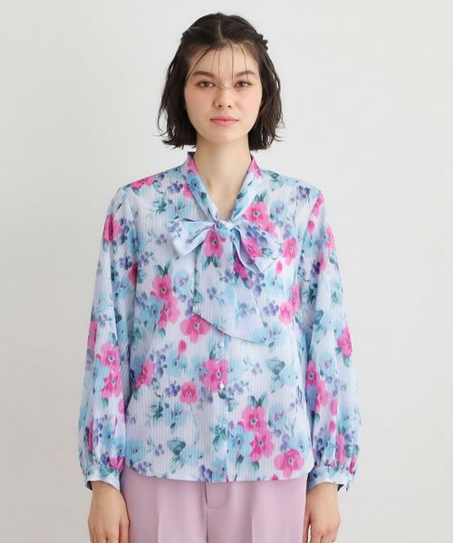 LAURA ASHLEY / ローラ アシュレイ シャツ・ブラウス | 【洗える／同柄アイテムあり】フリーサム ヘイズ柄 ボウタイブラウス | 詳細9