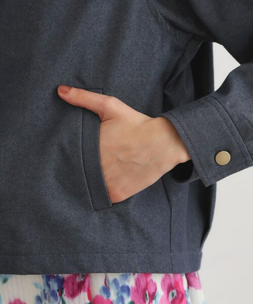 LAURA ASHLEY / ローラ アシュレイ ノーカラージャケット | 【洗える】ノーカラー デニムジャケット | 詳細10