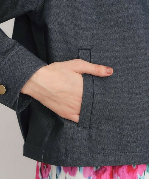 LAURA ASHLEY / ローラ アシュレイ ノーカラージャケット | 【洗える】ノーカラー デニムジャケット | 詳細11