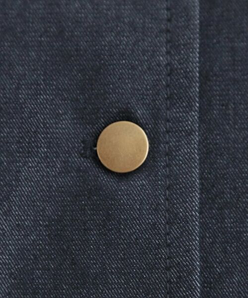 LAURA ASHLEY / ローラ アシュレイ ノーカラージャケット | 【洗える】ノーカラー デニムジャケット | 詳細4