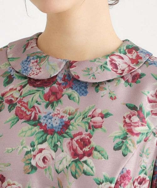 LAURA ASHLEY / ローラ アシュレイ ミニ丈・ひざ丈ワンピース | 【WEB限定/9分袖/M_LL 3サイズ】ペンブリー柄 シャンタンワンピース | 詳細16