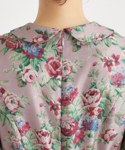 LAURA ASHLEY / ローラ アシュレイ ミニ丈・ひざ丈ワンピース | 【WEB限定/9分袖/M_LL 3サイズ】ペンブリー柄 シャンタンワンピース | 詳細17