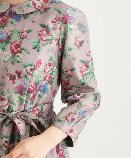 LAURA ASHLEY / ローラ アシュレイ ミニ丈・ひざ丈ワンピース | 【WEB限定/9分袖/M_LL 3サイズ】ペンブリー柄 シャンタンワンピース | 詳細18