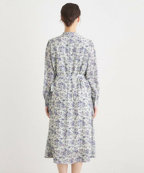 LAURA ASHLEY / ローラ アシュレイ ミニ丈・ひざ丈ワンピース | 【WEB限定／ネックリボン取外し可／M＿LL 3サイズ】エヴァリンガム メドウ スプレイ柄ワンピース | 詳細10