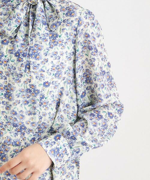 LAURA ASHLEY / ローラ アシュレイ ミニ丈・ひざ丈ワンピース | 【WEB限定／ネックリボン取外し可／M＿LL 3サイズ】エヴァリンガム メドウ スプレイ柄ワンピース | 詳細13