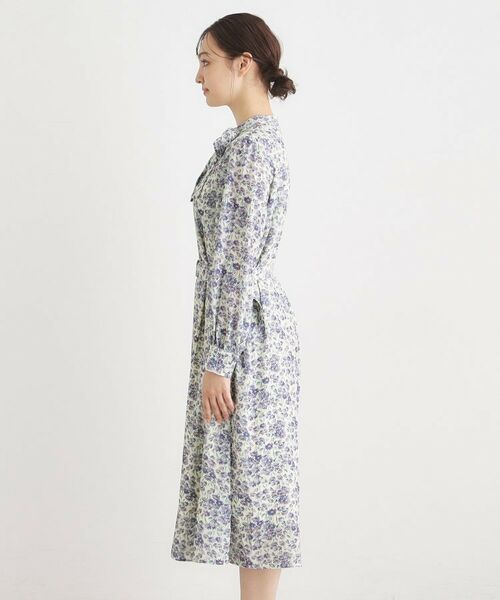 LAURA ASHLEY / ローラ アシュレイ ミニ丈・ひざ丈ワンピース | 【WEB限定／ネックリボン取外し可／M＿LL 3サイズ】エヴァリンガム メドウ スプレイ柄ワンピース | 詳細9