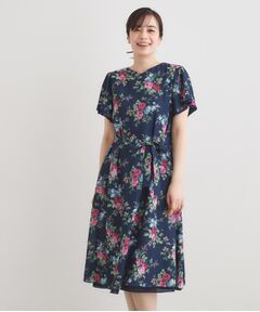 LAURA ASHLEY / ローラ アシュレイ ロング・マキシ丈ワンピース | 【WEB限定／3柄から選べる／受注生産／M‐LL3サイズ】半袖シフォンワンピース