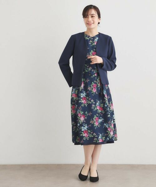 LAURA ASHLEY / ローラ アシュレイ ロング・マキシ丈ワンピース | 【WEB限定／3柄から選べる／受注生産／M‐LL3サイズ】半袖シフォンワンピース | 詳細14