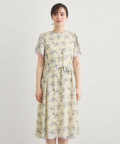 LAURA ASHLEY / ローラ アシュレイ ロング・マキシ丈ワンピース | 【WEB限定／3柄から選べる／受注生産／M‐LL3サイズ】半袖シフォンワンピース | 詳細16