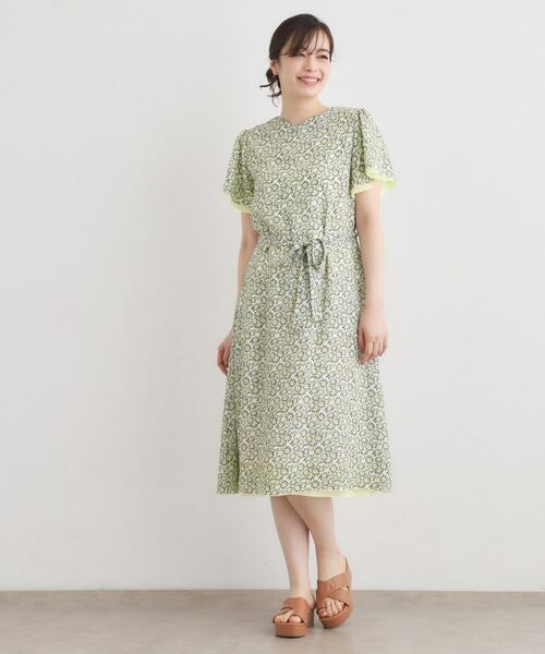 LAURA ASHLEY / ローラ アシュレイ ロング・マキシ丈ワンピース | 【WEB限定／3柄から選べる／受注生産／M‐LL3サイズ】半袖シフォンワンピース | 詳細2