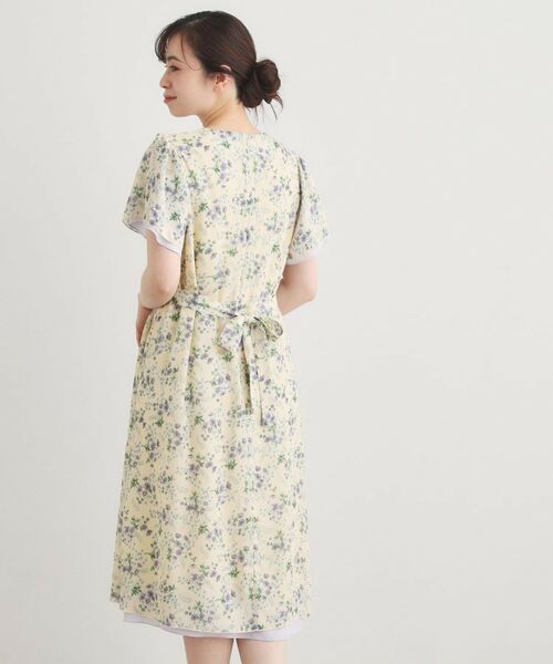 LAURA ASHLEY / ローラ アシュレイ ロング・マキシ丈ワンピース | 【WEB限定／3柄から選べる／受注生産／M‐LL3サイズ】半袖シフォンワンピース | 詳細6