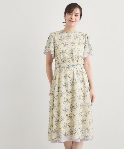 LAURA ASHLEY / ローラ アシュレイ ロング・マキシ丈ワンピース | 【WEB限定／3柄から選べる／受注生産／M‐LL3サイズ】半袖シフォンワンピース | 詳細7