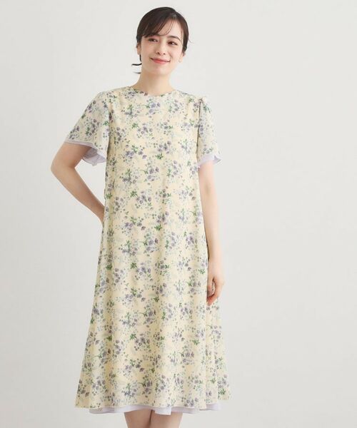 LAURA ASHLEY / ローラ アシュレイ ロング・マキシ丈ワンピース | 【WEB限定／3柄から選べる／受注生産／M‐LL3サイズ】半袖シフォンワンピース | 詳細8