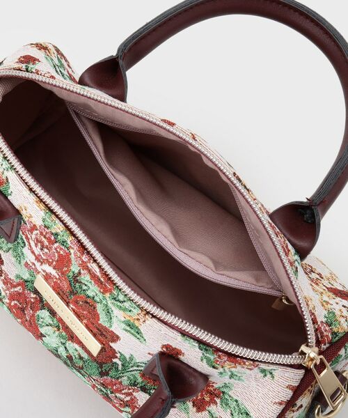 LAURA ASHLEY / ローラ アシュレイ トートバッグ | 【ジャカード/ギフトにおすすめ!】メアリーポート ブーケ柄 ミニボストン型 トートバッグ | 詳細7