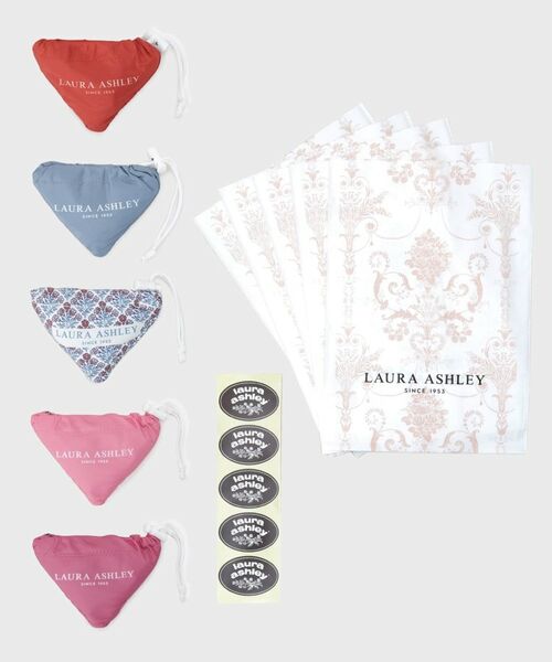 LAURA ASHLEY / ローラ アシュレイ エコバッグ | 【WEB限定/ギフトにおすすめ！／ラッピング資材付き】別柄パッカブル 5個入りアソートセット | 詳細1