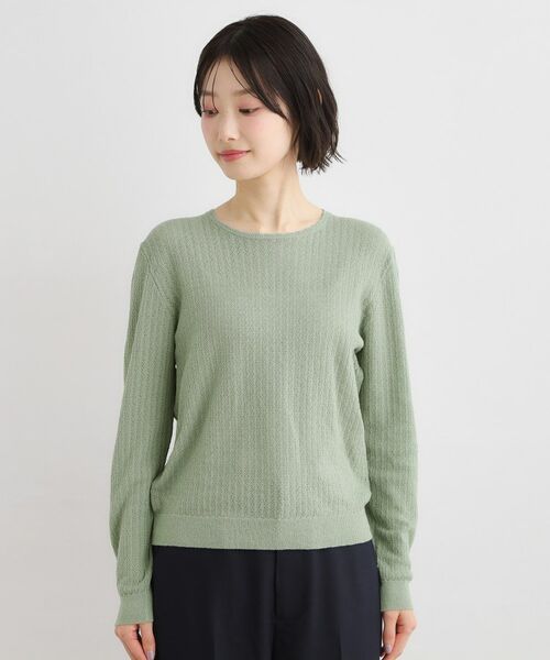 LAURA ASHLEY / ローラ アシュレイ ニット・セーター | 【洗える／透かし編み】スカラッププルオーバーニット | 詳細13