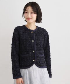 LAURA ASHLEY / ローラ アシュレイ カーディガン・ボレロ | 【洗える／テープヤーン】ツイードカーディガン