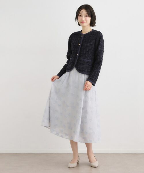 LAURA ASHLEY / ローラ アシュレイ カーディガン・ボレロ | 【洗える／テープヤーン】ツイードカーディガン | 詳細6