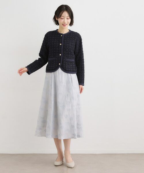 LAURA ASHLEY / ローラ アシュレイ カーディガン・ボレロ | 【洗える／テープヤーン】ツイードカーディガン | 詳細7
