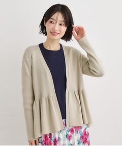 LAURA ASHLEY / ローラ アシュレイ カーディガン・ボレロ | 【人気デザイン！シルク混／洗える／バックリボン】フリルカーディガン