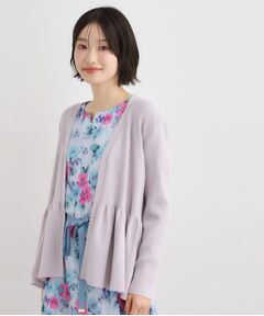 LAURA ASHLEY / ローラ アシュレイ カーディガン・ボレロ | 【人気デザイン！シルク混／洗える／バックリボン】フリルカーディガン