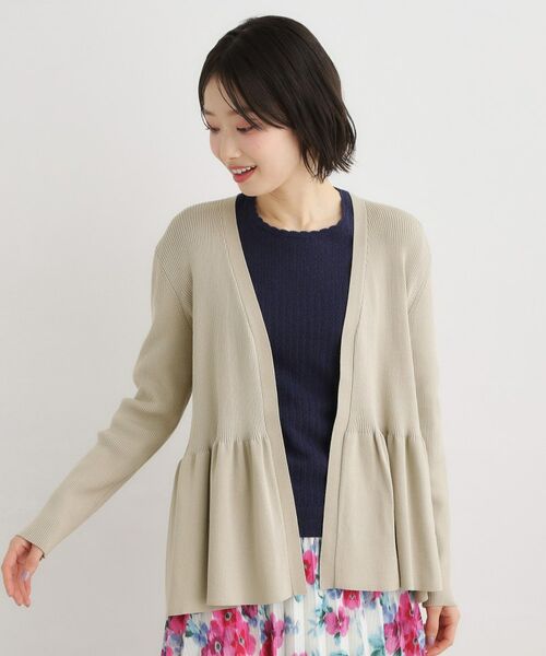 LAURA ASHLEY / ローラ アシュレイ カーディガン・ボレロ | 【人気デザイン！シルク混／洗える／バックリボン】フリルカーディガン | 詳細1