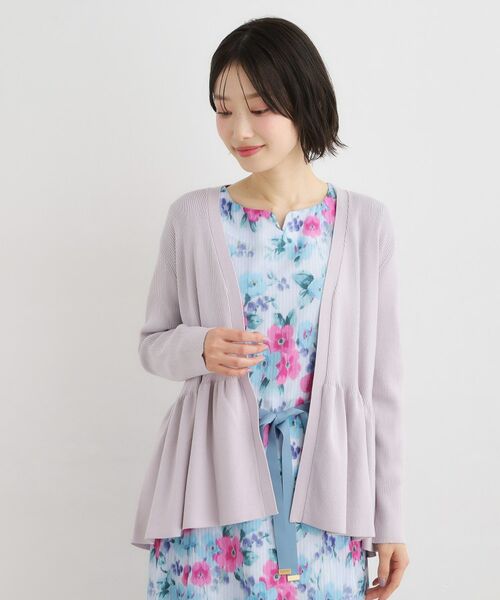 LAURA ASHLEY / ローラ アシュレイ カーディガン・ボレロ | 【人気デザイン！シルク混／洗える／バックリボン】フリルカーディガン | 詳細5