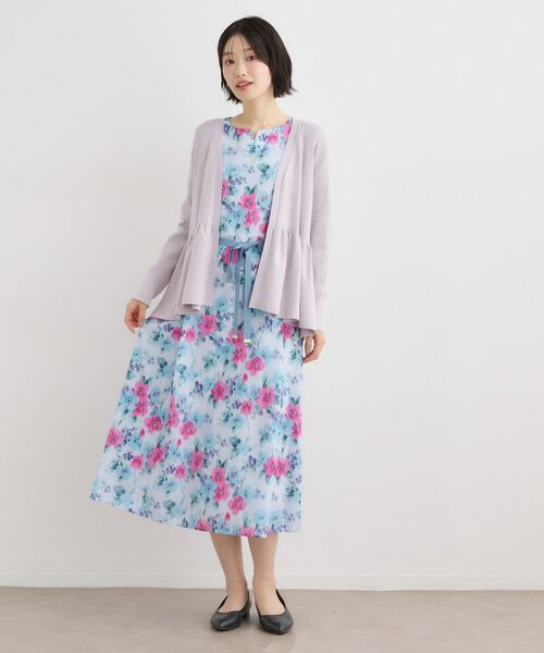 LAURA ASHLEY / ローラ アシュレイ カーディガン・ボレロ | 【人気デザイン！シルク混／洗える／バックリボン】フリルカーディガン | 詳細6