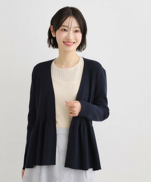 LAURA ASHLEY / ローラ アシュレイ カーディガン・ボレロ | 【人気デザイン！シルク混／洗える／バックリボン】フリルカーディガン | 詳細9